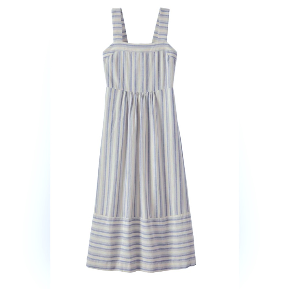 Patagonia Garden Island Blue and Cream Striped Dress